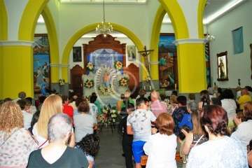 La Virgen de las Nieves estrena himno en el 75 aniversario de la Parroquia de Lomo Magullo (Foto TA)
